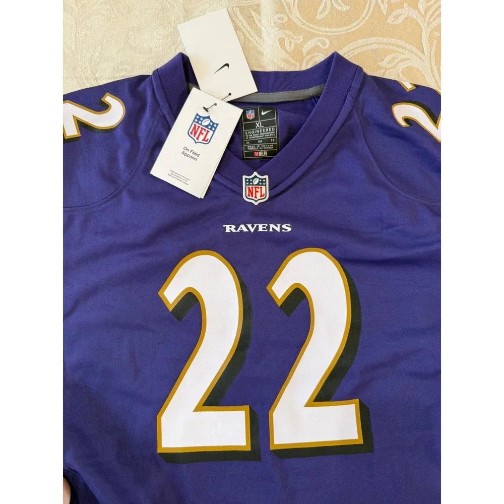 Nike Baltimore Ravens Derrick Henry 22 Purple NFL Jersey Mens XL New